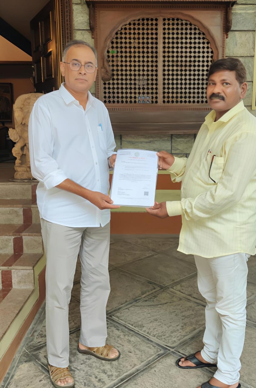ఎంపీ రఘురాం రెడ్డి సిఫారసుతో భద్రాద్రి కొత్తగూడెం జిల్లావాసికి సీఎంఆర్ఎఫ్ఎల్ వోసీ పత్రం మంజూరు